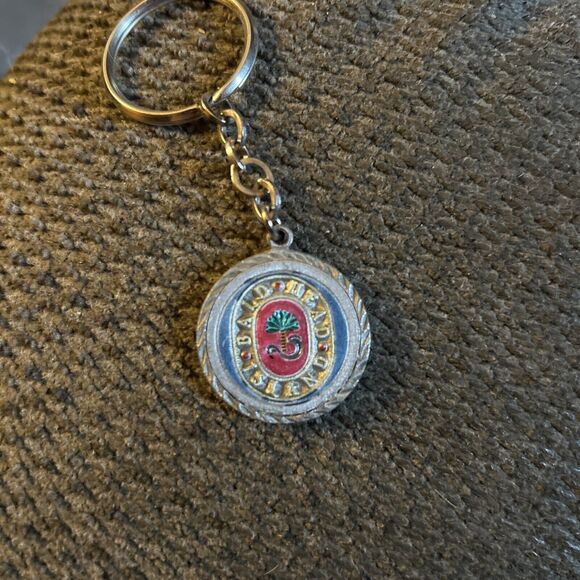 Vintage Spoontiques Pewter Keychain Bald Head Island Key Fob - Picture 2 of 3